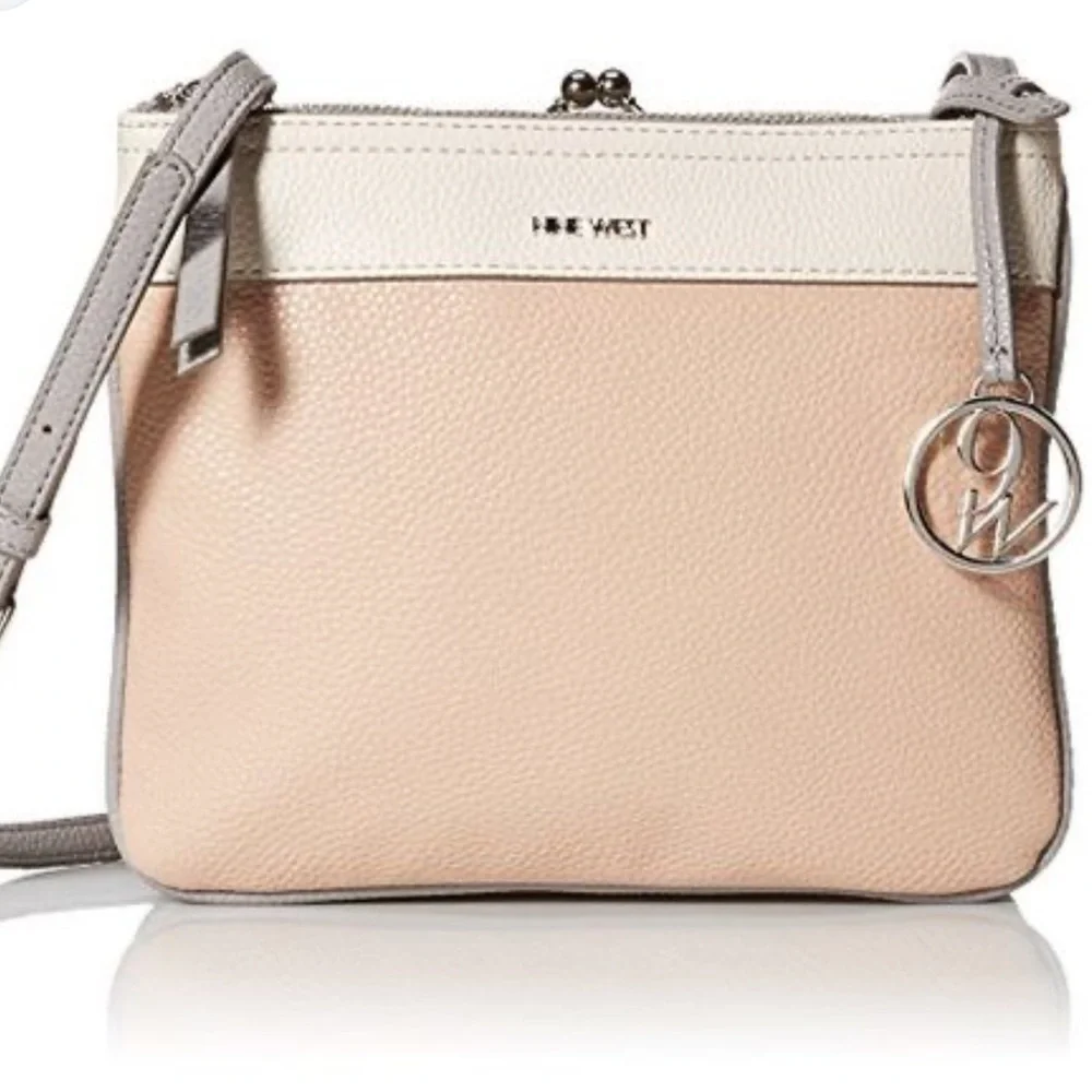 Nine West Faux Leather Crossbody Bag Kisslock
